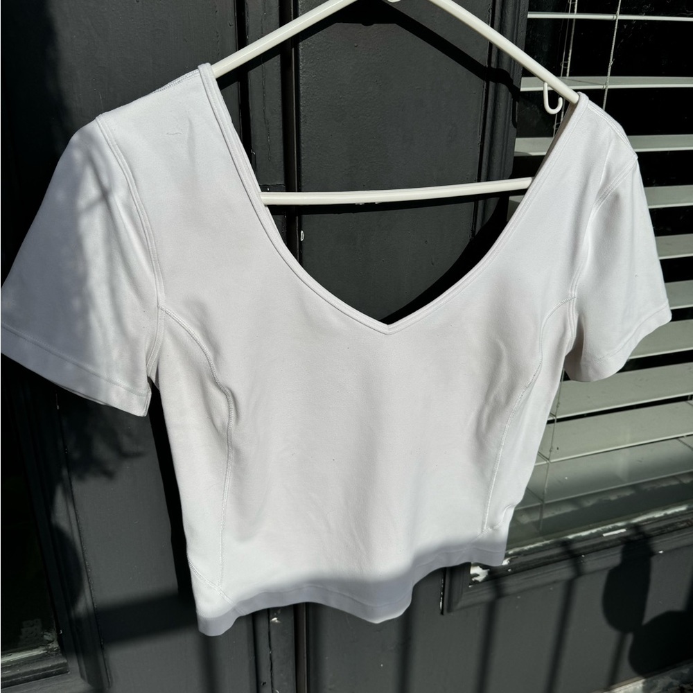 Lululemon Align Tshirt crop top short sleeve White 8